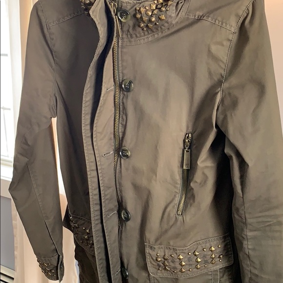 Studded olive jacket - Picture 2 of 5